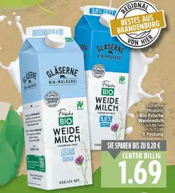 E-Center Gläserne Molkerei Bio Frische Weidemilch Angebot