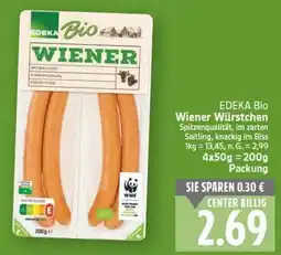 E-Center EDEKA Bio Wiener Würstchen Angebot