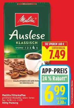 E-Center Melitta Filterkaffee Angebot