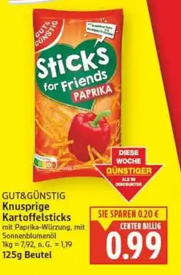 E-Center GUT&GÜNSTIG Knusprige Kartoffelsticks Angebot