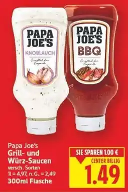 E-Center Papa Joe's Grill- und Würz-Saucen Angebot