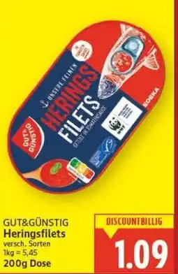 E-Center GUT&GÜNSTIG Heringsfilets Angebot