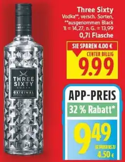 E-Center Three Sixty Vodka Angebot