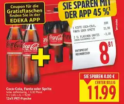 E-Center Coca-Cola, Fanta oder Sprite Angebot