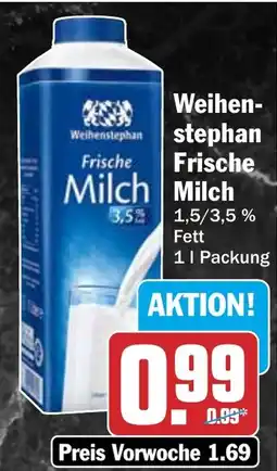 HIT Weihenstephan Frische Milch Angebot