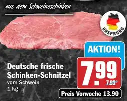 HIT Deutsche frische Schinken-Schnitzel Angebot