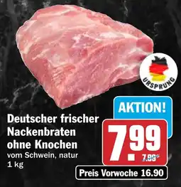 HIT Deutscher frischer Nackenbraten ohne Knochen Angebot