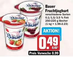HIT Bauer Fruchtjoghurt Angebot