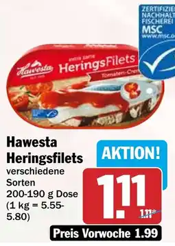 HIT Hawesta Heringsfilets Angebot