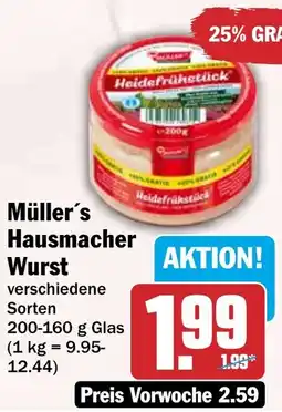 HIT Müller's Hausmacher Wurst Angebot