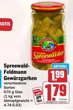 HIT Spreewald- Feldmann Gewürzgurken Angebot