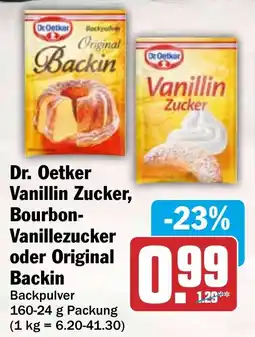HIT Dr. Oetker Vanillin Zucker, Bourbon- Vanillezucker oder Original Backin Angebot
