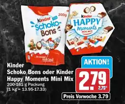 HIT Kinder Schoko Bons oder Kinder Happy Moments Mini Mix Angebot