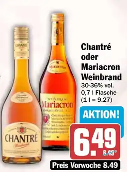 HIT Chantré oder Mariacron Weinbrand Angebot