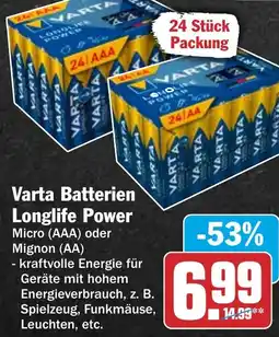 HIT Varta Batterien Longlife Power Angebot