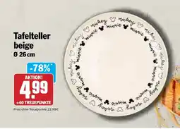 HIT Tafelteller beige Ø 26 cm Angebot