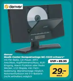 NETTO denver Musik-Center Kompaktanlage MC-5220 schwarz Angebot