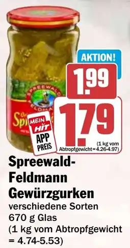 HIT Spreewald- Feldmann Gewürzgurken Angebot