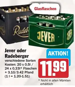 HIT Jever oder Radeberger Angebot
