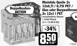 HIT Rheinfels Quelle 2x / Glas oder Burgwallbronn Angebot