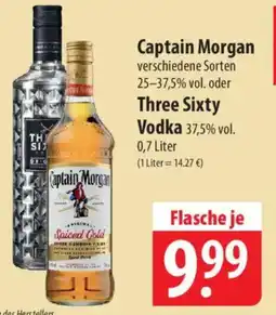 Famila Nord Ost Captain Morgan Three Sixty Vodka Angebot