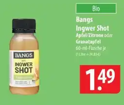 Famila Nord Ost Bangs Ingwer Shot Apfel/Zitrone oder Granatapfel Angebot