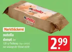 Famila Nord Ost Marktbäckerei nutella donut 2er Angebot
