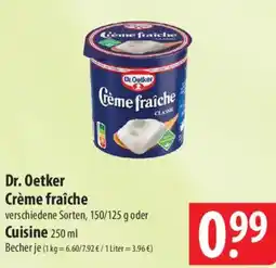 Famila Nord Ost Dr. Oetker Crème fraîche oder Cuisine Angebot