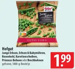 Famila Nord Ost Hofgut Junge Erbsen, Erbsen & Babymöhren, Rosenkohl, Karottenscheiben, Prinzess-Bohnen oder Brechbohnen Angebot