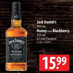 Famila Nord Ost Jack Daniel's Honey oder Blackberry Angebot