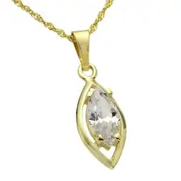 Netto Marken-Discount Fascination by Ellen K. Halskette Gold 333 mit weißem Zirkonis-Stein 42cm lang Angebot