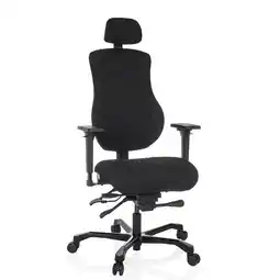 Netto Marken-Discount hjh OFFICE XXL Drehstuhl 24 HOURS BASIC Stoff mit Armlehnen (höhenverstellbar) Angebot