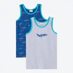 NKD Kinder-Jungen-Unterhemd mit Print, 2er-Pack Angebot