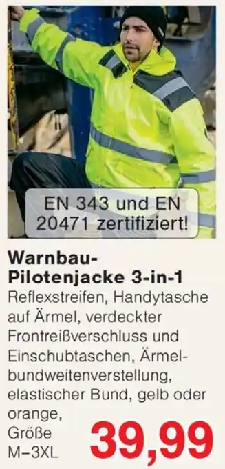 Wiglo Wunderland Warnbau Pilotenjacke 3-in-1 Angebot