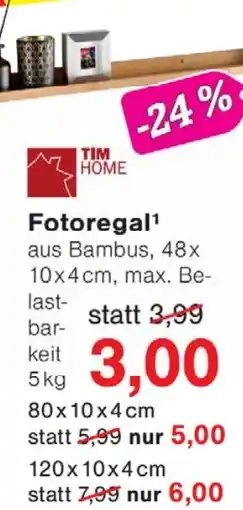 Wiglo Wunderland TIM HOME Fotoregal Angebot