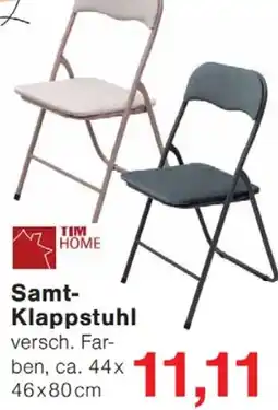 Wiglo Wunderland TIM HOME Samt Klappstuhl Angebot