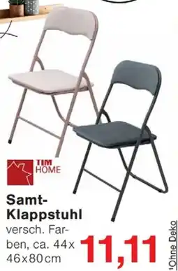 Wiglo Wunderland TIM HOME Samt- Klappstuhl Angebot