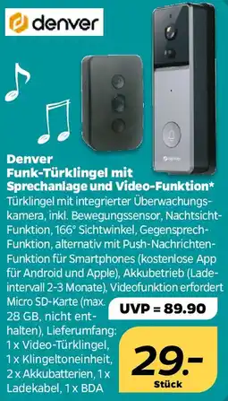 NETTO Denver Funk-Türklingel mit Sprechanlage und Video-Funktion Angebot