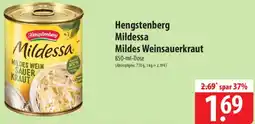 Famila Nord Ost Hengstenberg Mildessa Mildes Weinsauerkraut Angebot
