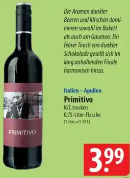 Famila Nord Ost Italien - Apulien Primitivo Angebot