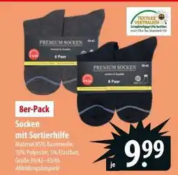 Famila Nord Ost 8er-Pack Socken mit Sortierhilfe Angebot