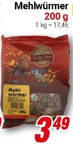 CENTERSHOP Bird's Best Mehlwürmer Angebot