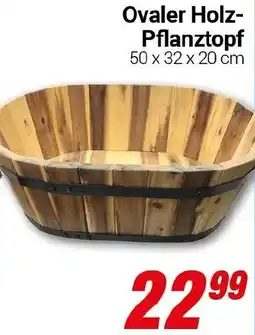 CENTERSHOP Ovaler Holz Pflanztopf Angebot