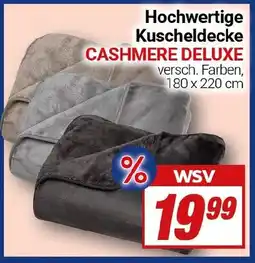 CENTERSHOP Hochwertige Kuscheldecke CASHMERE DELUXE Angebot