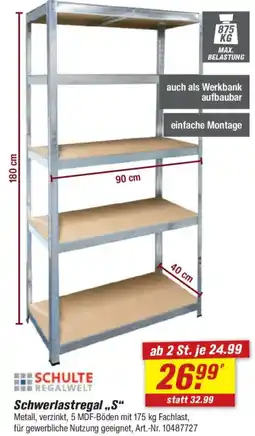 toom Baumarkt SCHULTE REGALWELT Schwerlastregal ,,S" Angebot