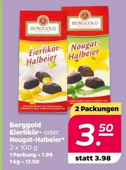 NETTO Berggold eierlikör- oder nougat-halbeier Angebot