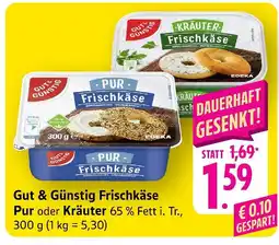 Edeka Gut & günstig frischkäse pur Angebot