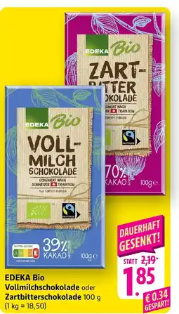 Edeka Edeka bio vollmilchschokolade Angebot