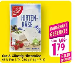 Edeka Gut & günstig hirtenkäse Angebot