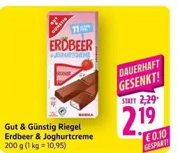 Edeka Edeka gut & günstig riegel erdbeer & joghurtcreme Angebot